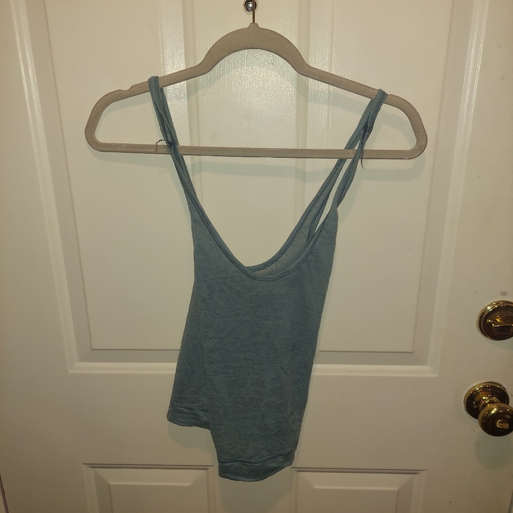 Sweaty Betty Teal Burnout Tank Top